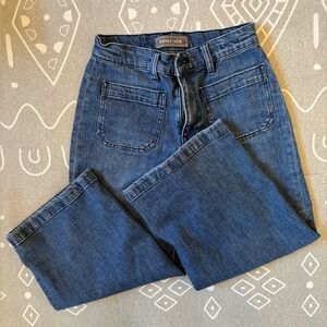 J Crew x Point Sur Cropped Wide Leg Jeans